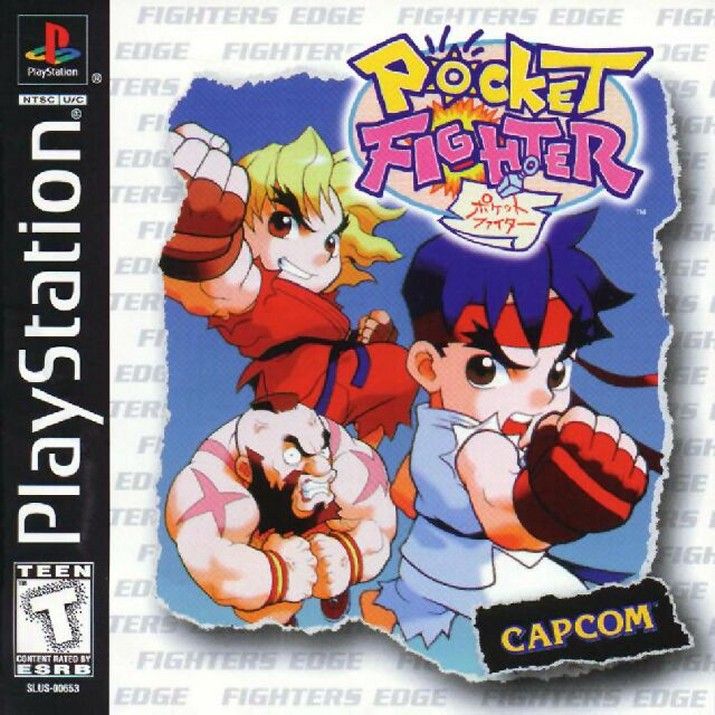 Pocket Fighter box art for Sega Saturn